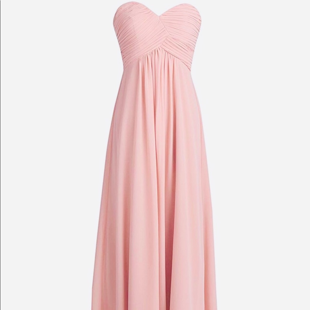 Petite SIZE 00 Faviana Pink Strapless Chiffon Gown
